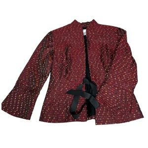 Maggy London Petites Maroon Crop Blazer. Women’s Size 6